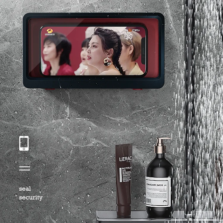 Shower Phone Holder  Wall Mount Case bathroom mobile phone waterproof box