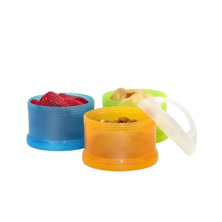 BPA-Free On-the-Go Formula Dispenser Snack Stacker Three or Two Containers Milk Powder Containers Baby Milk Powder Dispenser