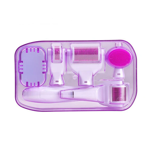6 in 1 Derma Roller Needle Microdermabrasion Facial Roller Microneedle Kits for Skin Rejuvenation Remove Scars Facial Care