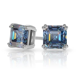 HMOIS  Asscher shape gia certificate VVS1 blue EF color moissanite diamonds