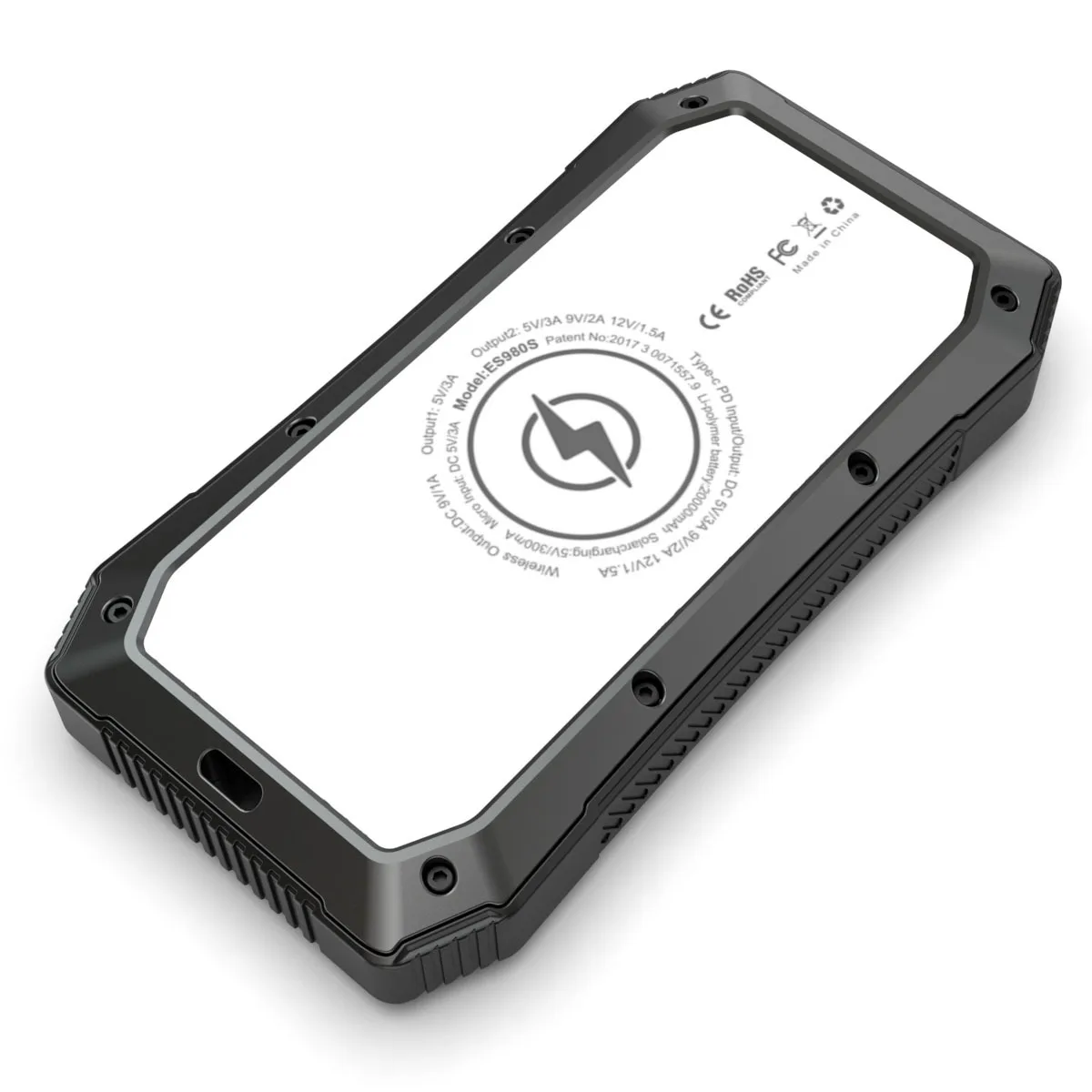 iMato Trendy Design Portable Outdoor Waterproof 20000mAh Solar Wireless charger power bank with LED lights Camping Lights.