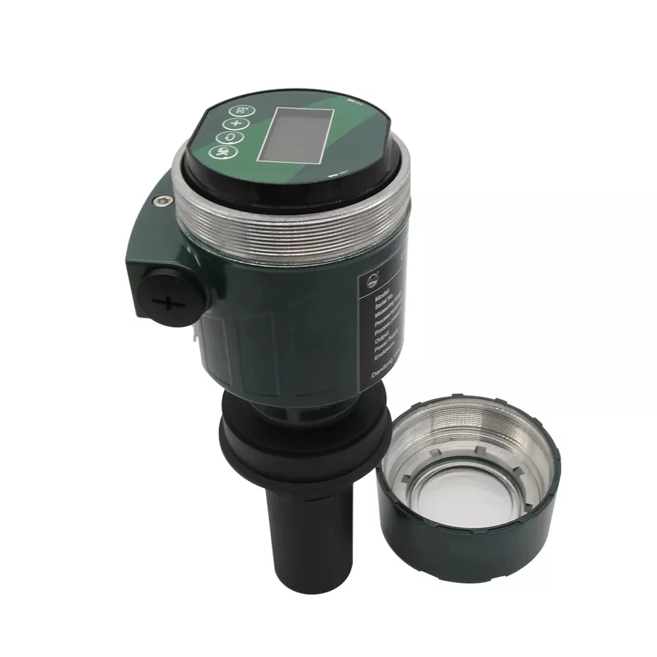 IP66 plastic housing digital signals RS485/MODBUS solar panel Parshall flume water flow measuring ultrasonic level meter(27)