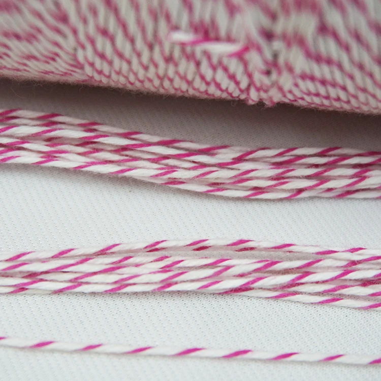 0.8mm pure cotton multiple color yarn yarn gift packing rope