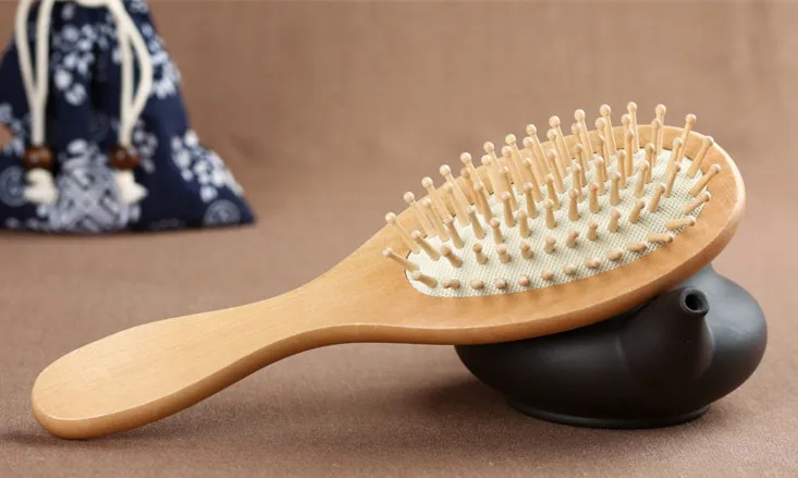 Bamboo Air Cushion Massage Comb Smooth Hair Not Knotted Practical Comb High Elastic Head Massage Air Bag Comb Hair Brush