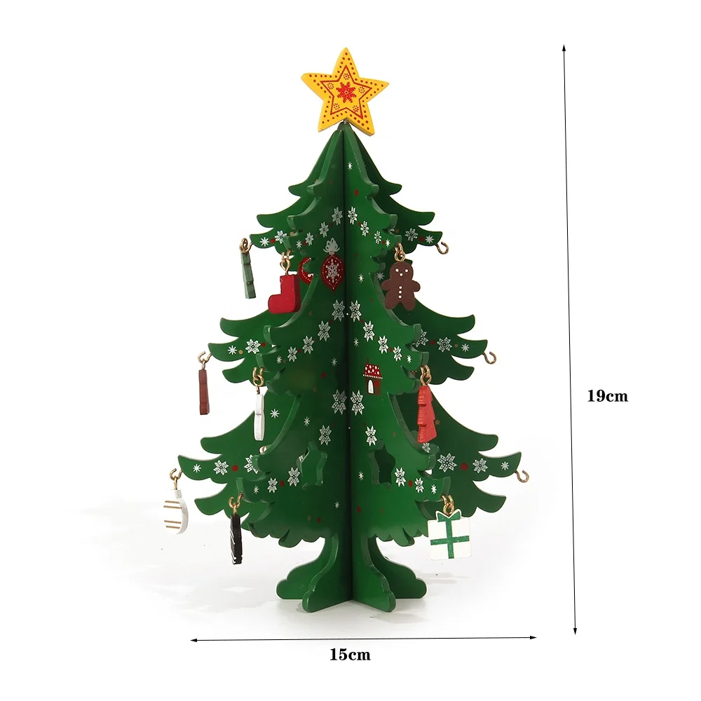Cheap funny christmas ornaments mini christmas ornaments wooden christmas tree ornament