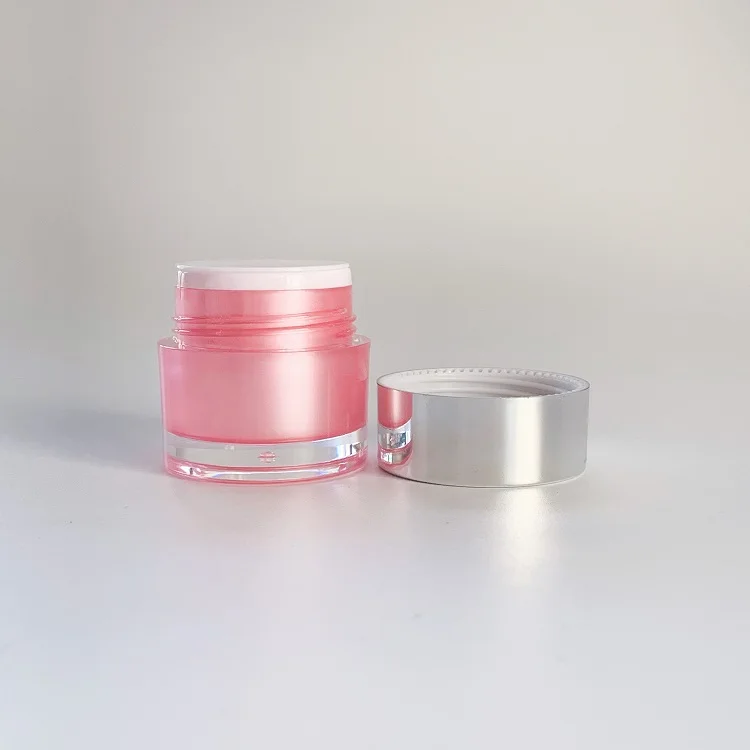 5g 10g 30g 50g empty pink beauty acrylic pot face cream jar plastic lotion bottles for cosmetic packing