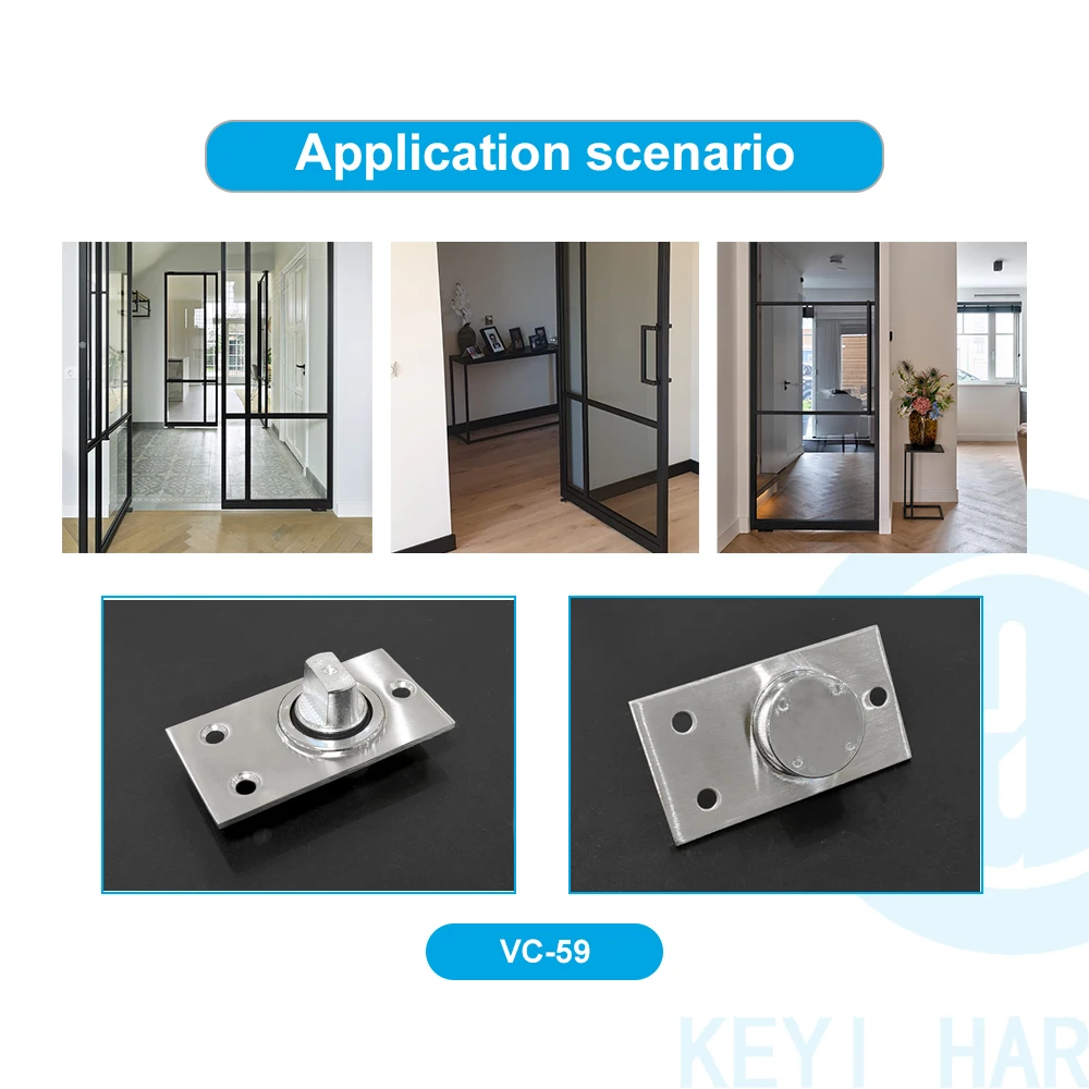 VC-59 Hydraulic Patch Hole Spring Floor Concealed No Digging Floor Hinge Two Way Glass Door Closer