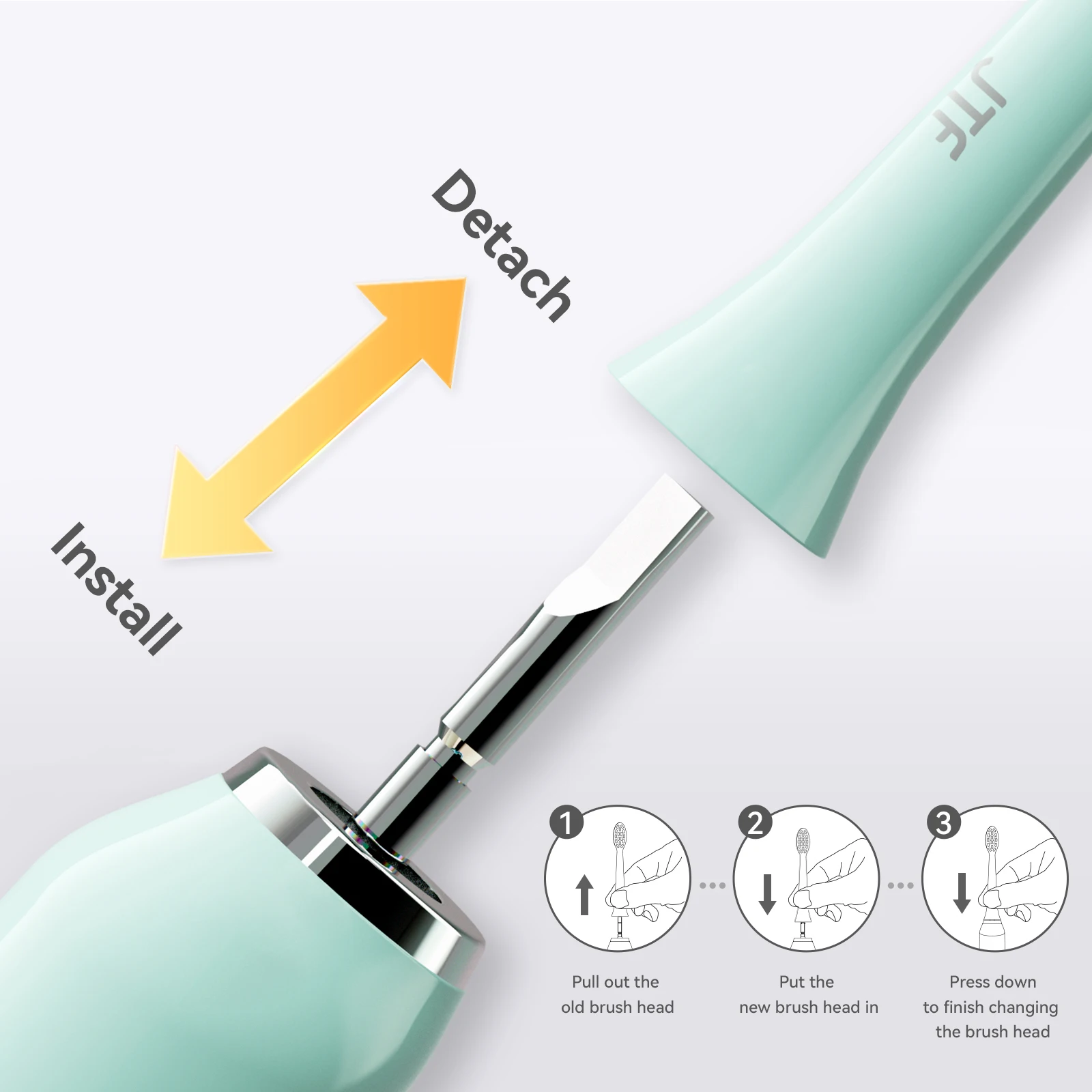 Насадки для электрической зубной щетки, сменные насадки для электрической зубной щетки 40000VPM