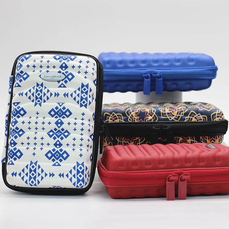 Factory customized LOGO waterproof hard shell cosmetic beauty box zipper cosmetic bag EVA makeup cases