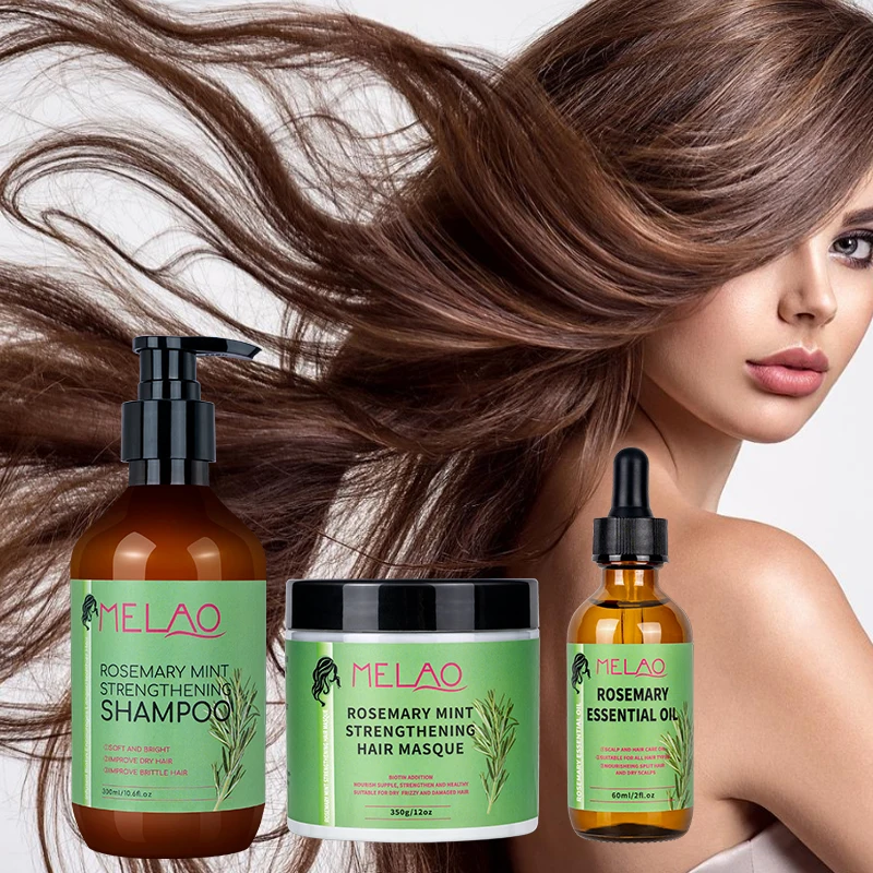 Rosemary Essential Hair Loss Oil Growth Oil Hair Strengthening Dandruff Itchy Deep Treatment Hair Shampoo And Conditioner Set