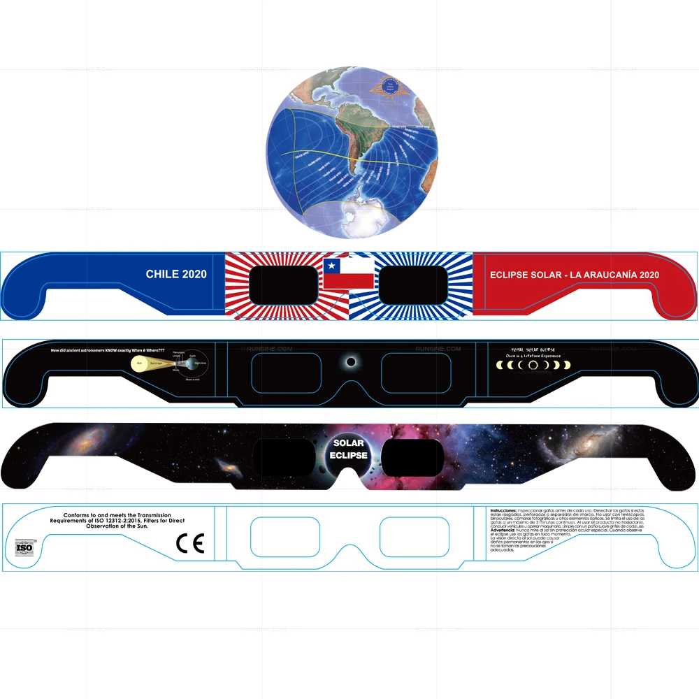  2020 очки Eclipse сертифицированы солнечные для