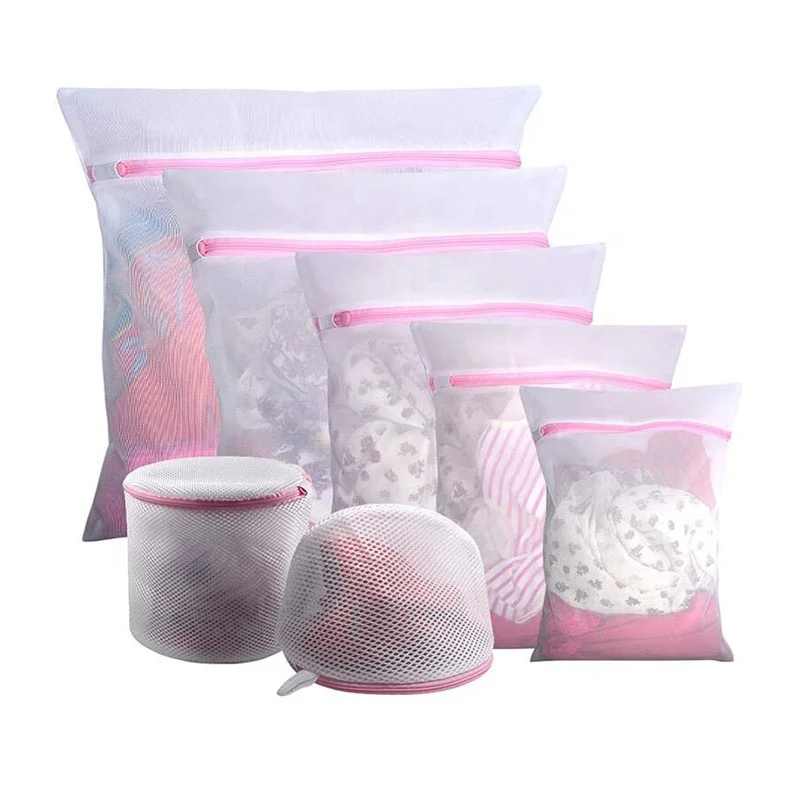 Reusable Bra Cloth Lingerie Package Protect Polyester Washing Bags garment Wash Machine Mesh Laundry Bags With Zipper