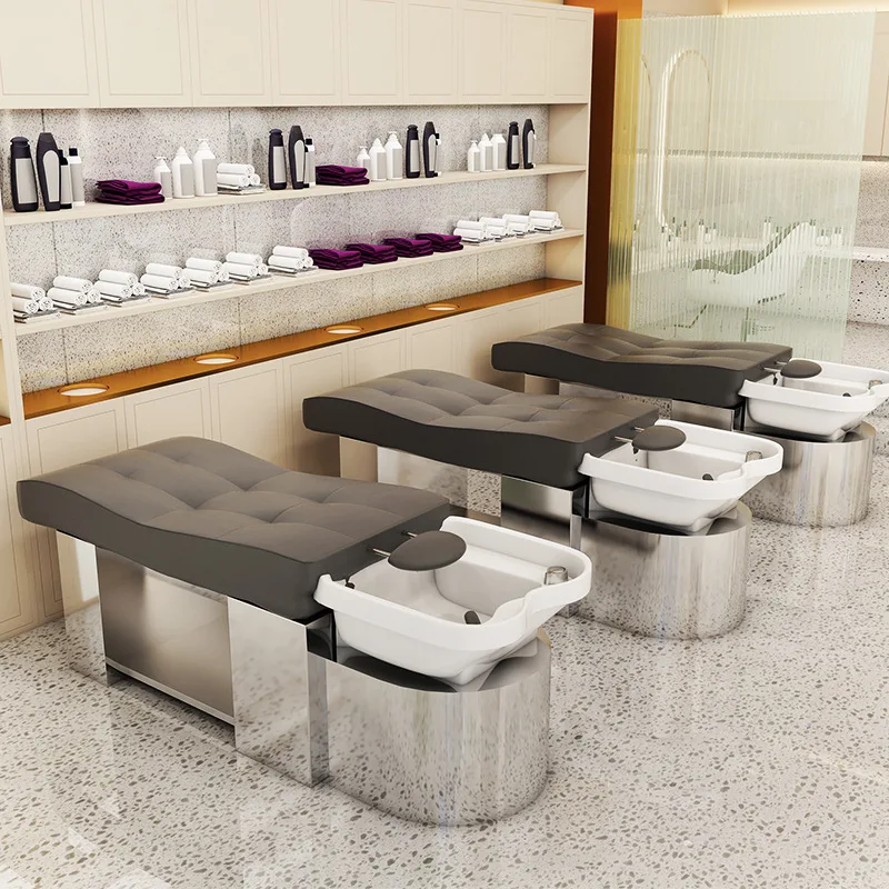 Hairdressing Hair Salon Mobile Wash Shampoo Basin Furniture Chair Origin Type GUA General Product Place Model Commercial Kingwin