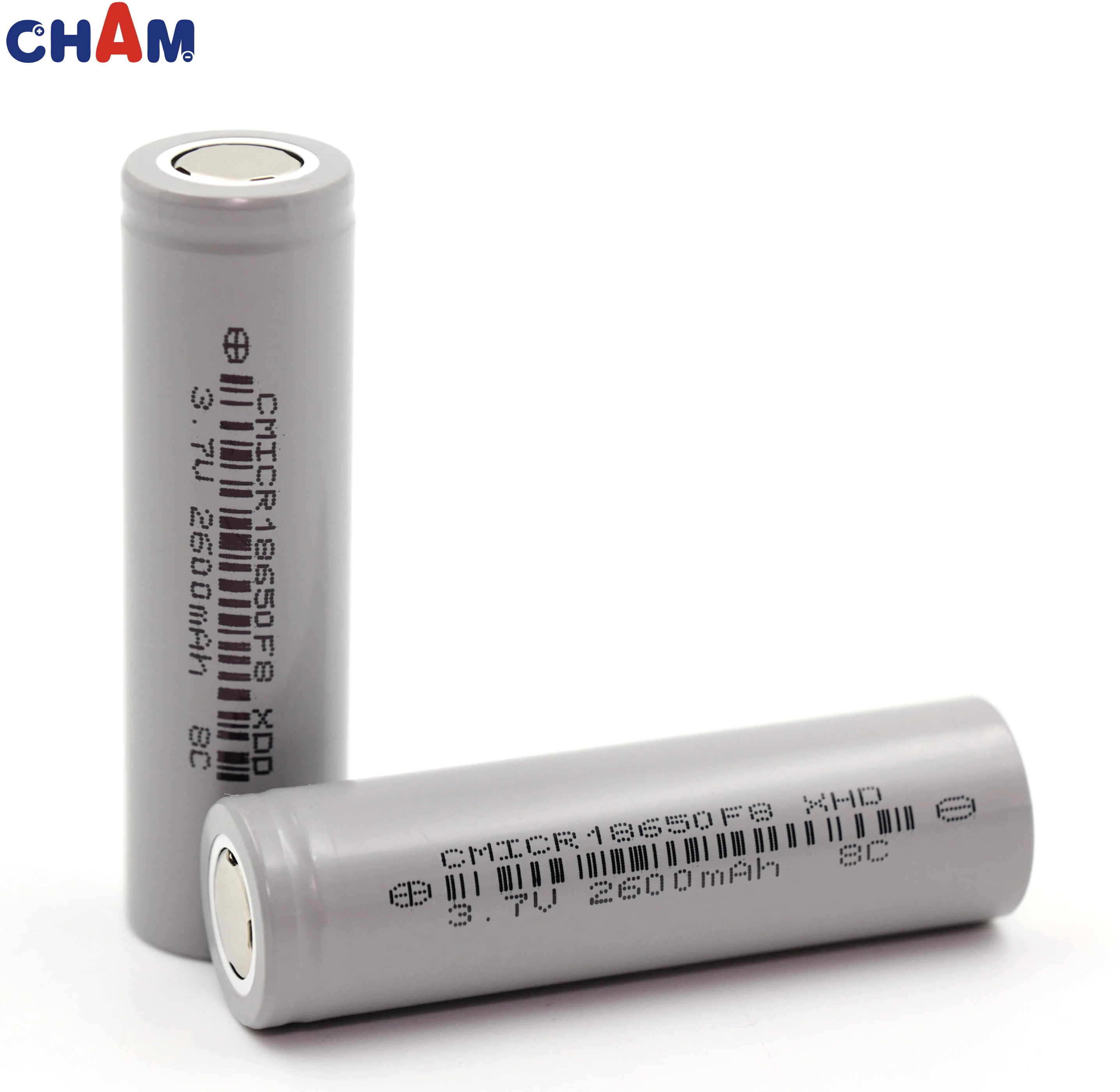 CHAM wholesale 18650 2600mAh 3.7V  High Quality Rechargeable Battery for home Appliances lithium ion battery