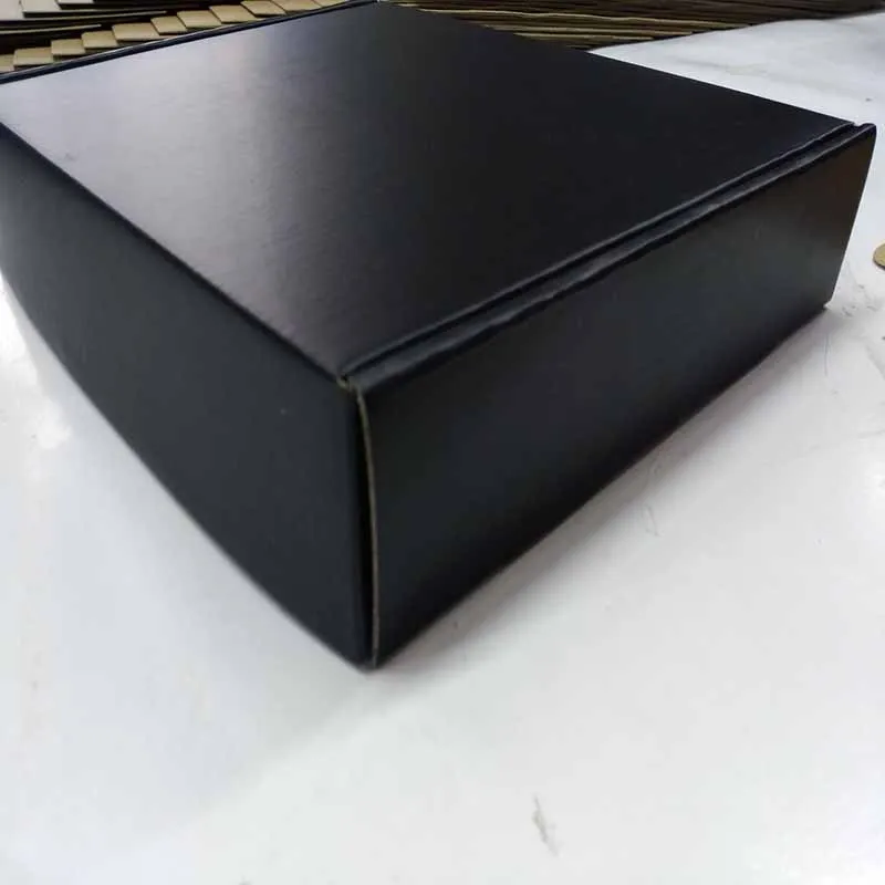 
Custom Matte Black Shipping Box/Corrugated Folding Mailer Boxes/Singel Wall Cardboard Poster Paper Box Packaging 