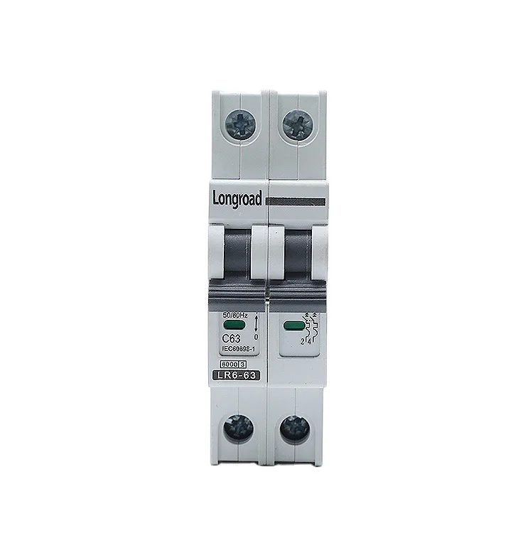 Magnetic Electromagnetic Miniature Circuit Breaker Mcb Circuit Breakers The Smallest Dimension 6ka Mcb  Available 1p 1p+n 2p 3p