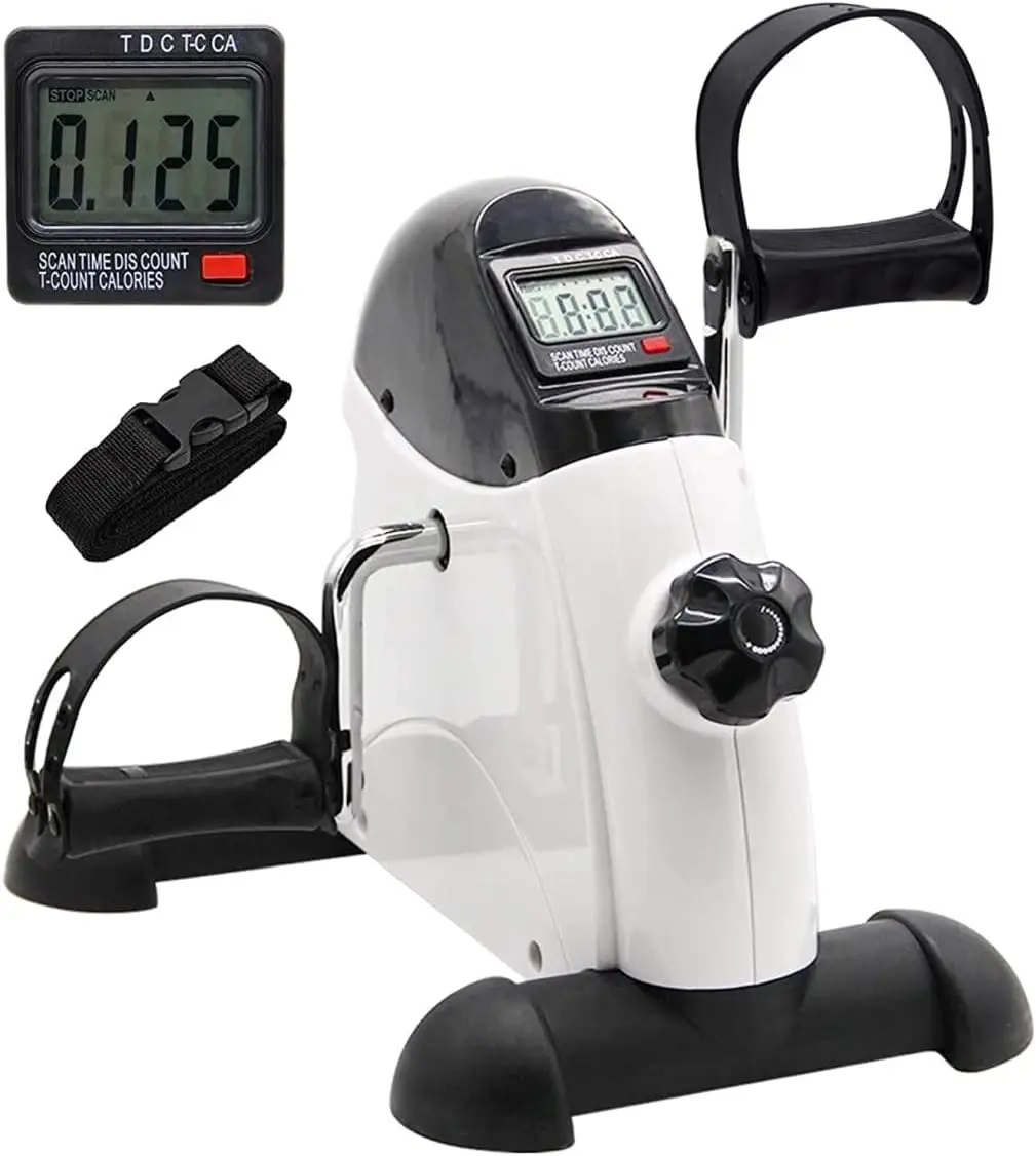 Portable exerciser Pedal Bike For Legs And Arms Mini Exercise Peddler price adjustable With Lcd Display