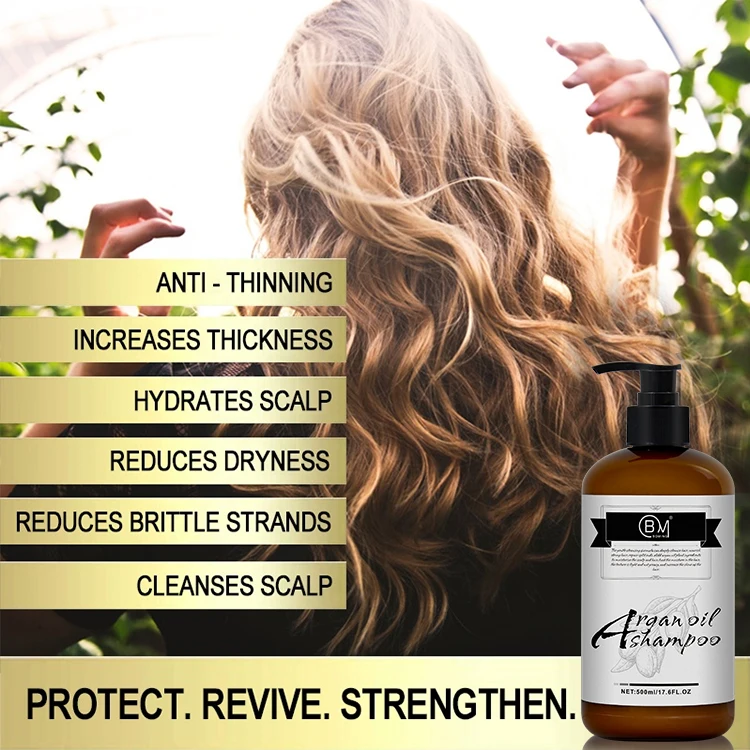 hot selling vegan hair care anti-hair loss argan hair growth shampoo and conditioner private label
