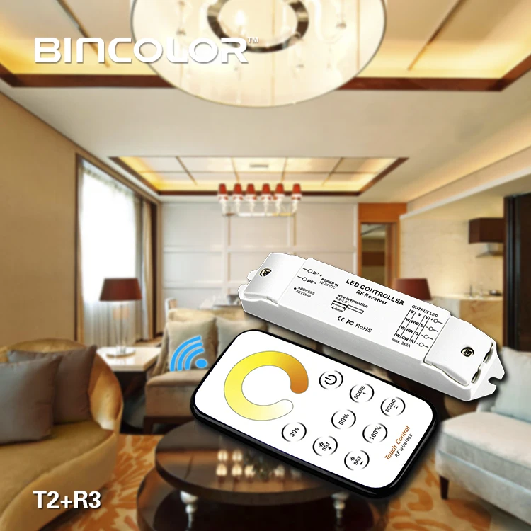 T2 + R3 DC12V 24 В беспроводной мини CCT светодиодный контроллер RF