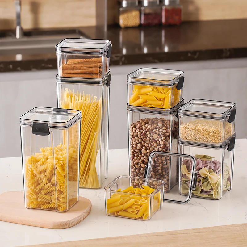 Kitchen Multigrain Storage Jar Food Container Plastic Sealed Food-Grade Jar