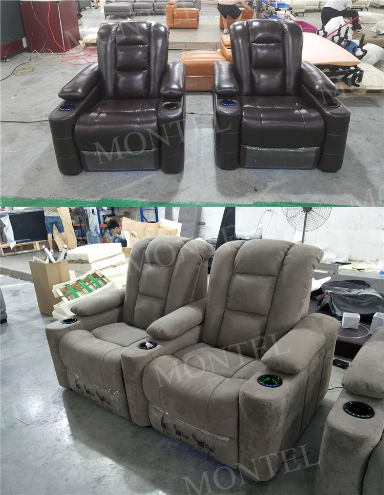 hot sale living room furniture leather lazy chair electric leather single heated recliner chairs