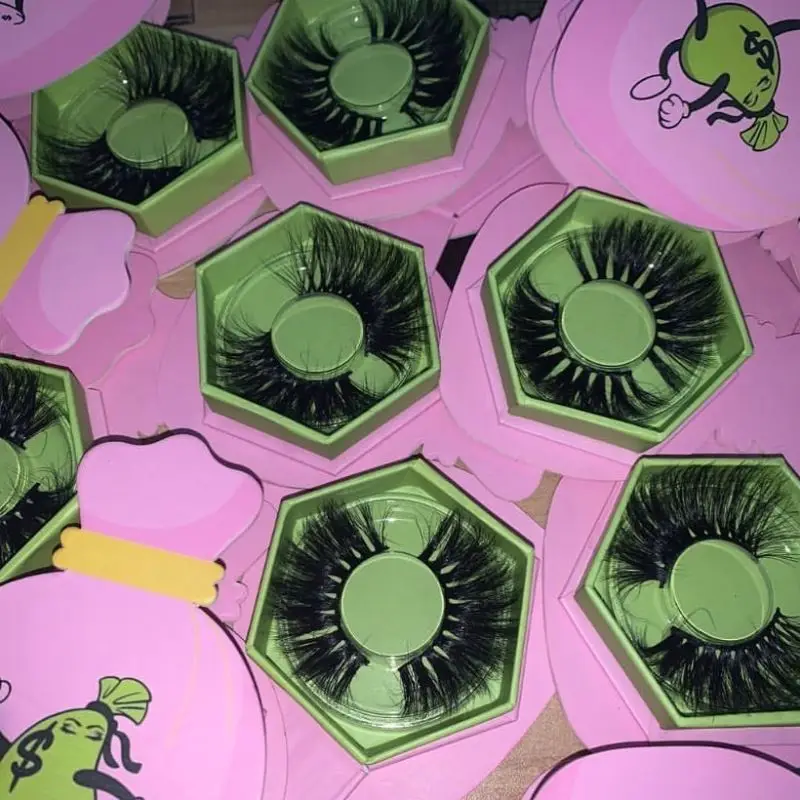 
2021 Qingdao 25mm mink eyelashes with eyelashes circle diamond packaging 