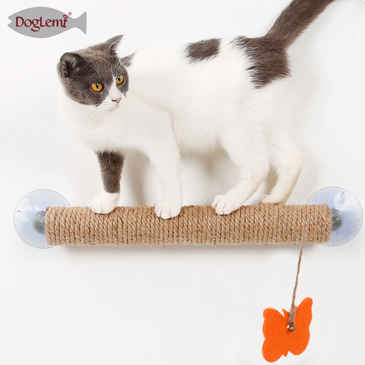 Cat Scratching Post Sucker Cat Toy Scratcher for Window or Wall