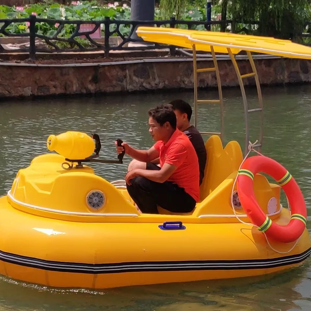 Best Prices Water Park Equipment Car Shape Electric Bumper Car Boat For 2 People