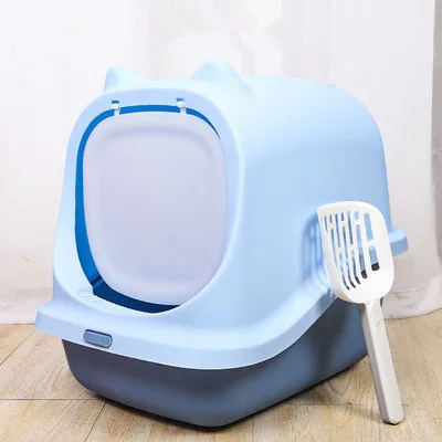  Taotao Pet новый дизайн большой запасной пластиковый Туалет для кошек закрытый туалет с бесплатной