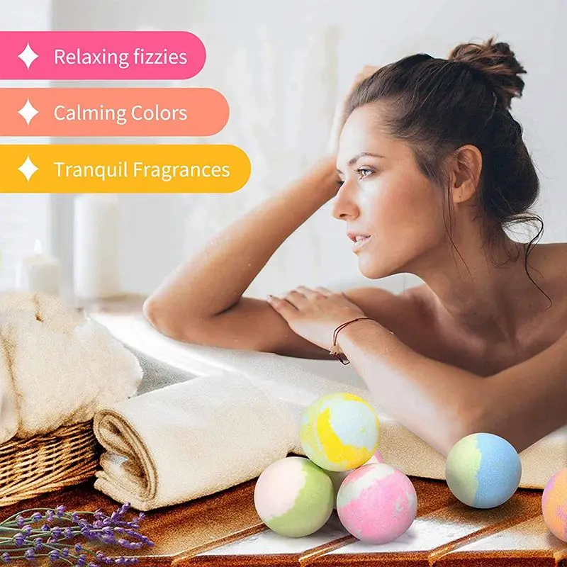 New OEM relaxing dry flower lavender jasmine bath bomb new recipe more smoothing essential oil for birthday present
