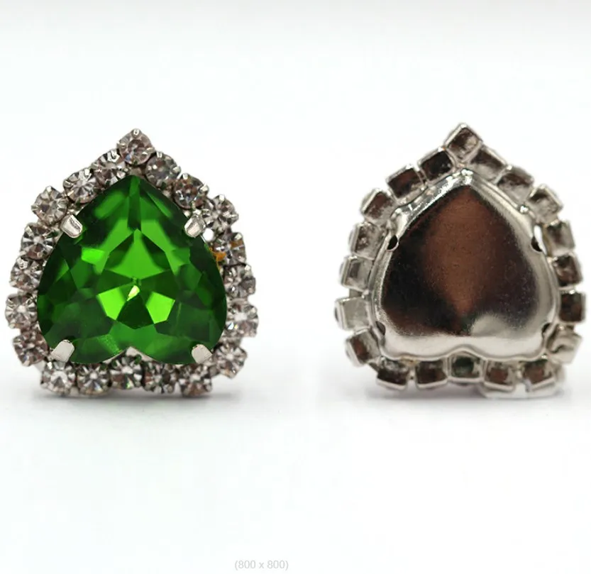 Luxury nail art heart crystal bijou charms nail art heart jewelry Valentines nail art