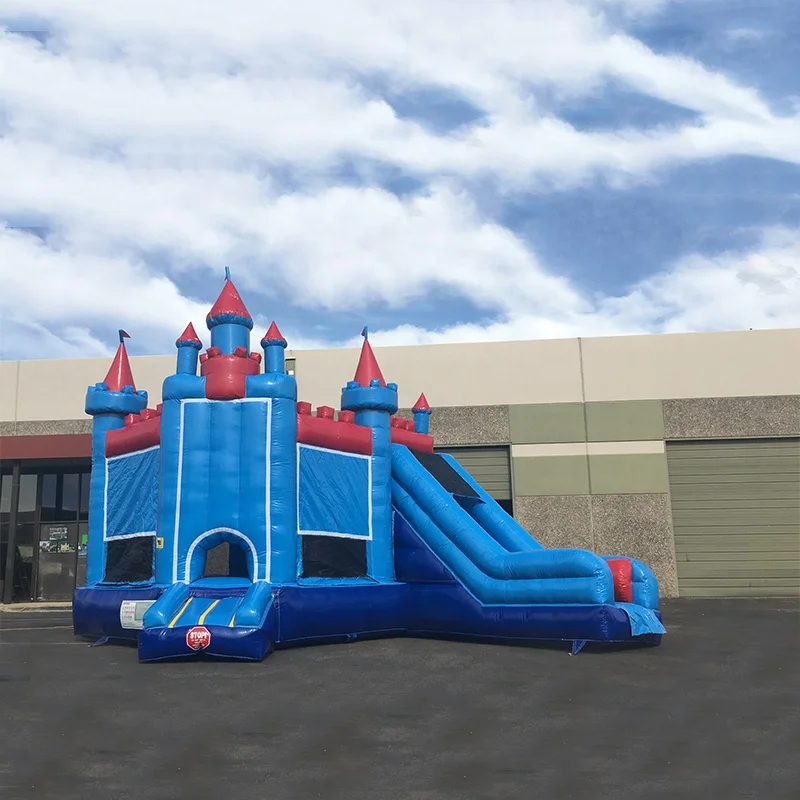 8x4m kids bounce house inflatable slide frozen bouncy castle for sale