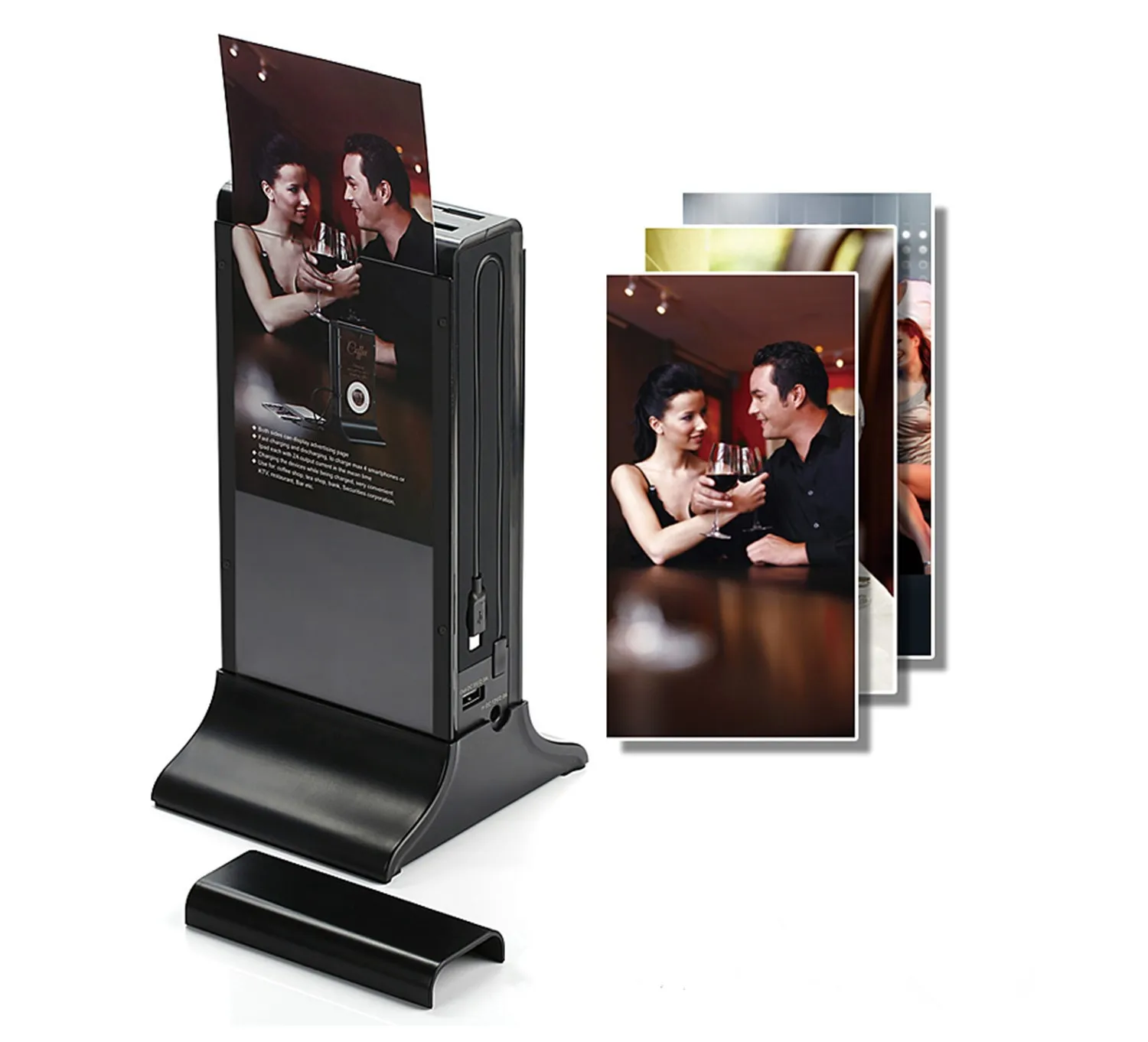 affordable table top 7 lcd vertical screen CMS software Wifi Android Digital restaurant Menu media player Advertising display
