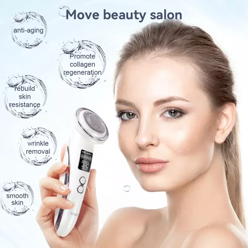 Factory Price Home Use Portable RF EMS LED Light Face Lifting Machine Anti Wrinkle Massage Beauty Device