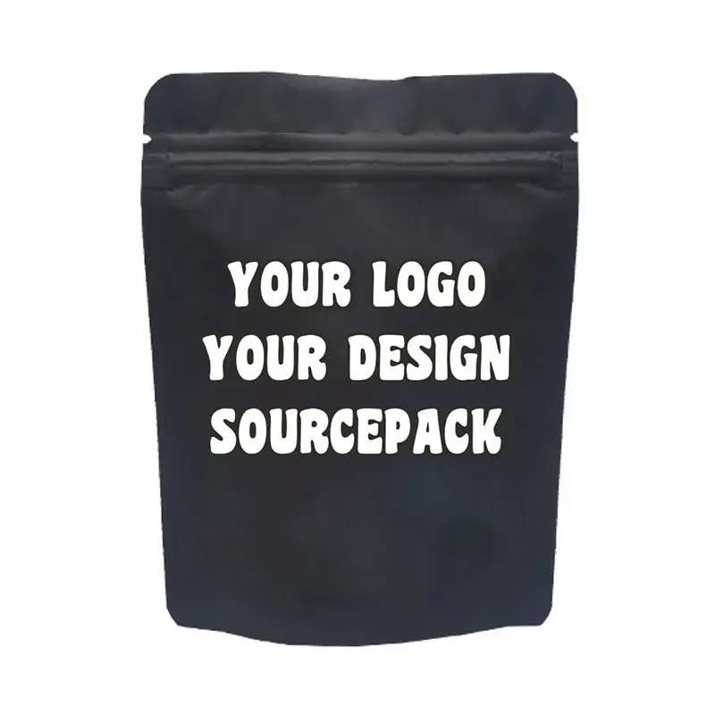 Custom Printed Soft Touch Smell Proof Doypack Resealable Zipper Food Packaging Standing Pouch Plastic Mylar Bag