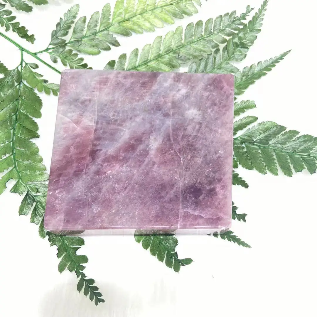 Wholesale low price  Natural Custom Gem Crystals Healing stone crystal  purple rose quartz    slice