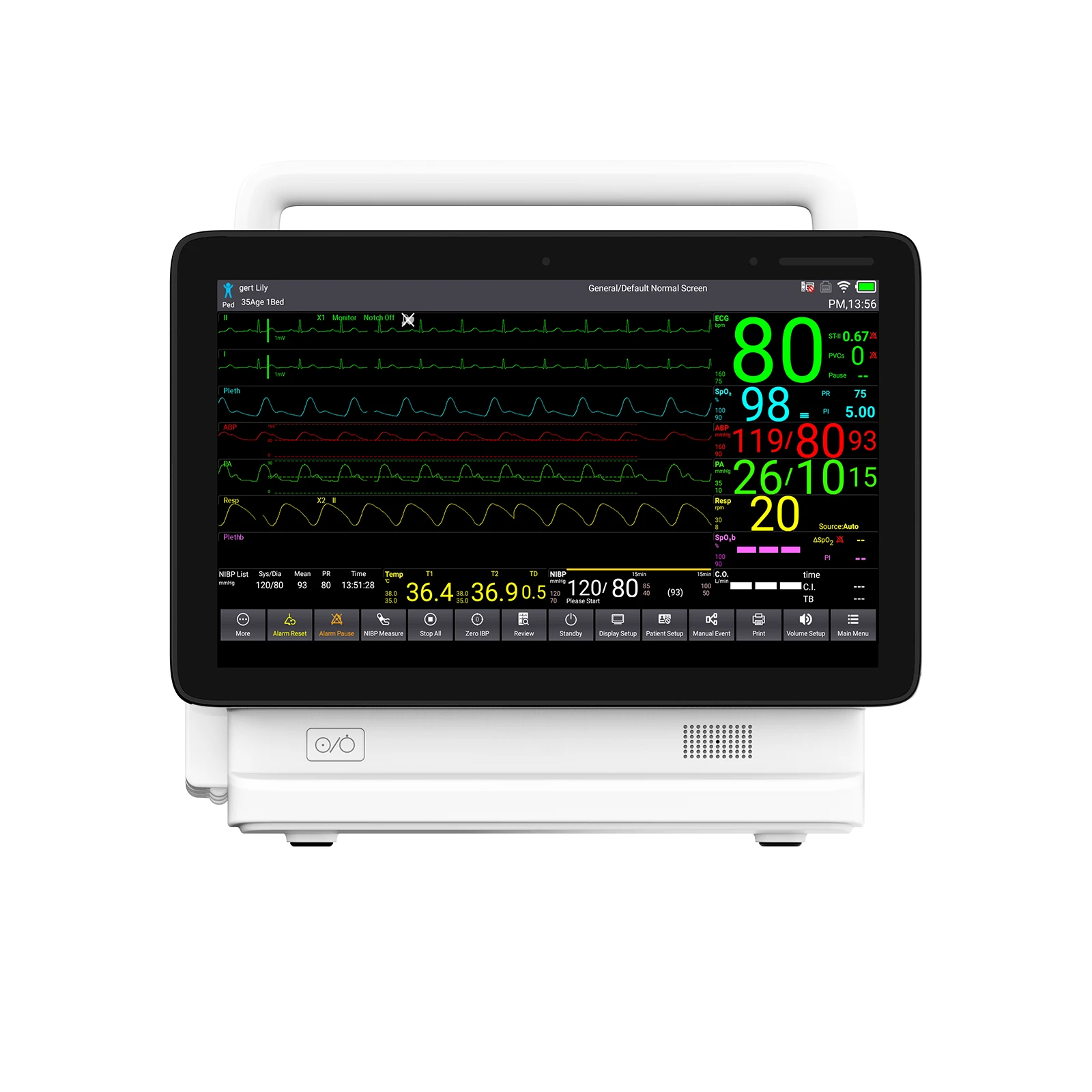 CONTEC TS13 сенсорный экран модульный транспортный Монитор пациента de paciente enchufable