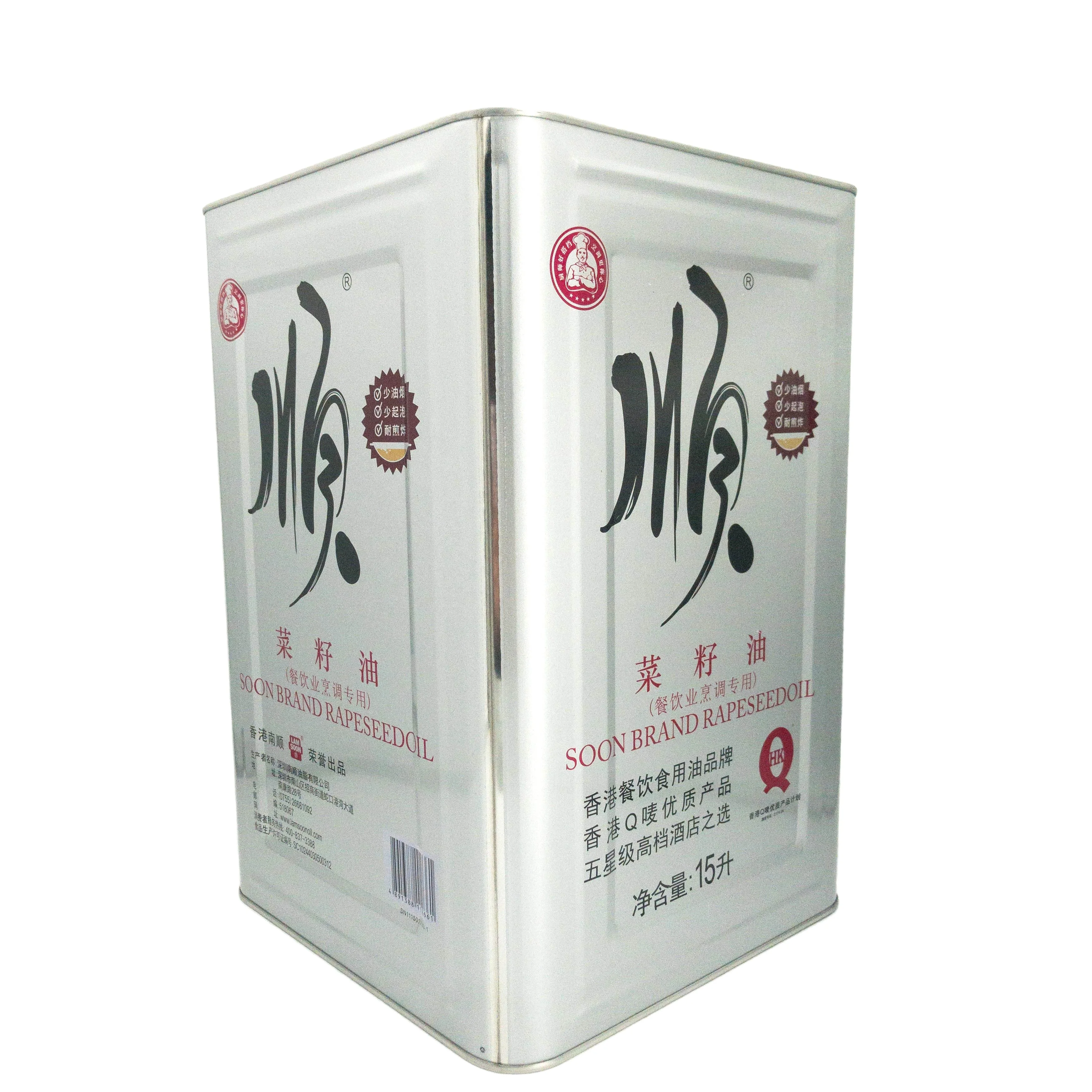 3.96gallon 15L Empty  tin box packaging  Tin Container Empty Square Metal Cans Wholesale 5 gallon Tinplate  bucket