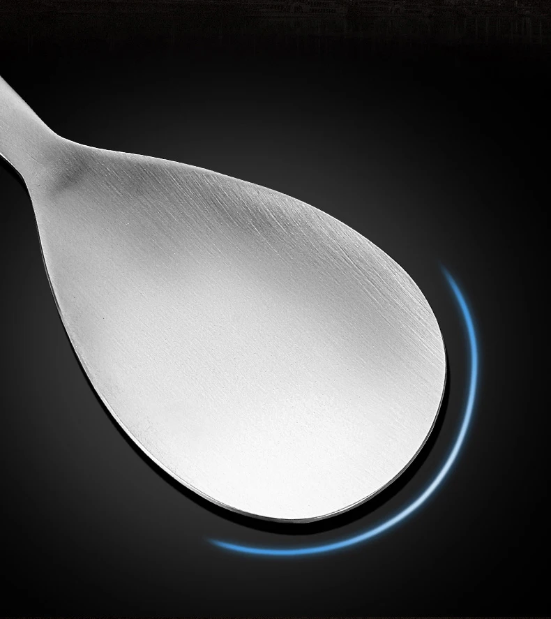  DD077 Canteen 304 Stainless Steel Spoon Public Dish Silica Rice Non-stick Serving