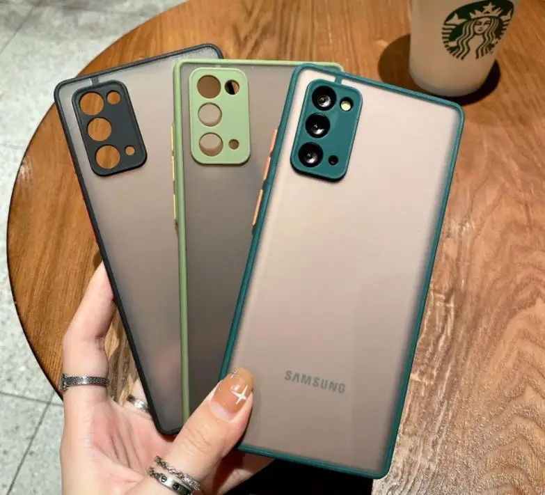 Camera Protection Shockproof Silicon Phone Case For Samsung S10 S20 S21 Plus Note 20 Ultra A12 A21S A51 A52 A71 A72 Bumper Cover