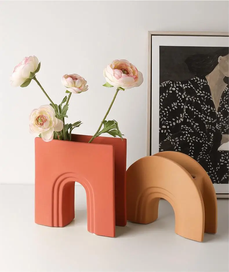 New Arrival Jingdezhen Modern Porcelain&ceramic Flower Vases for House Bar Bookstore Cafes Decoration