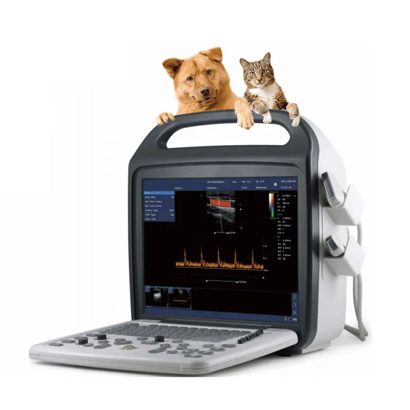 MY-A033A-N veterinary medical equipment vet animals 128 elements full digital portable color doppler ultrasound laptop