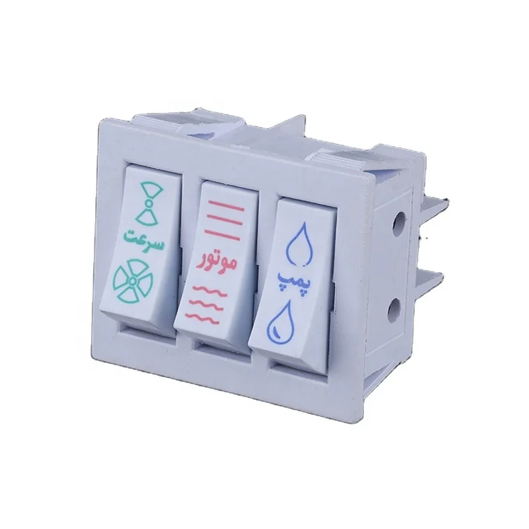 Высокое качество белый ВКЛ-ВЫКЛ переключатель воздуха 9 Pin свет 3 пути кулисный переключатель