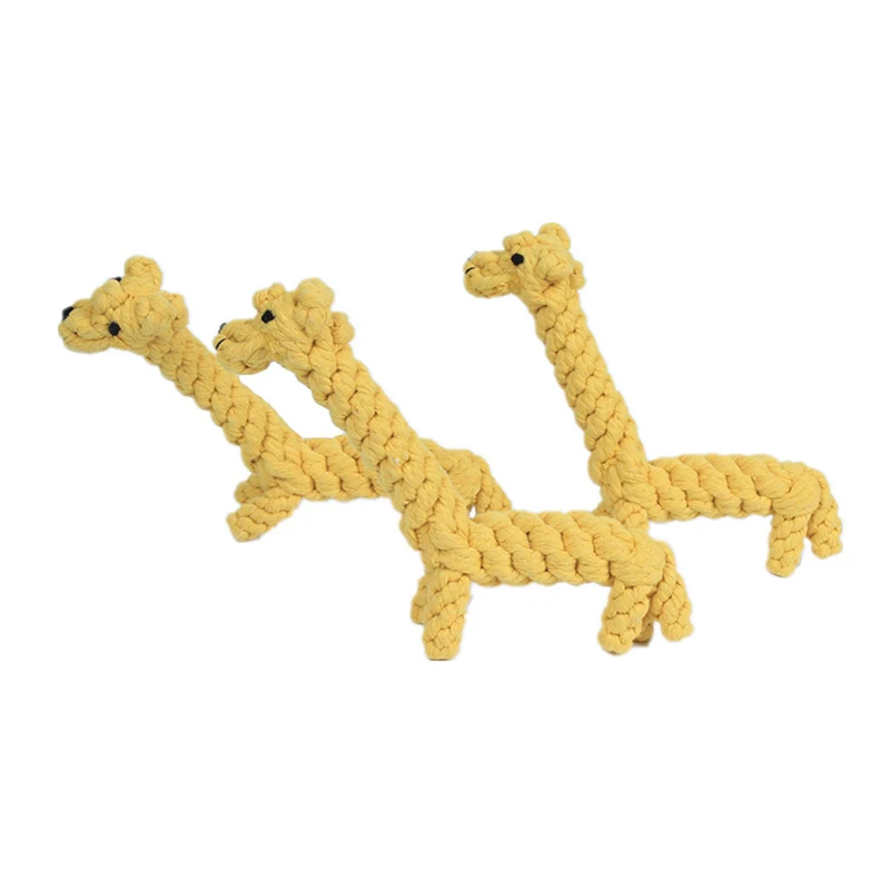 Custom size giraffe picture rope type design new rubber pet toy large toy for