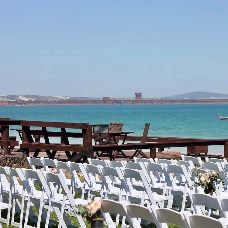 Wood Garden Chairs Outdoor Foldable Chair Dinning Wedding Event Plastic White  Folding Chair