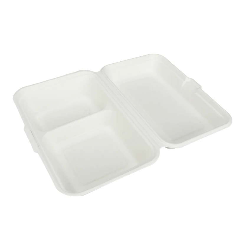 100% Compostable To Go Containers Clamshell Take Out Food Containers
