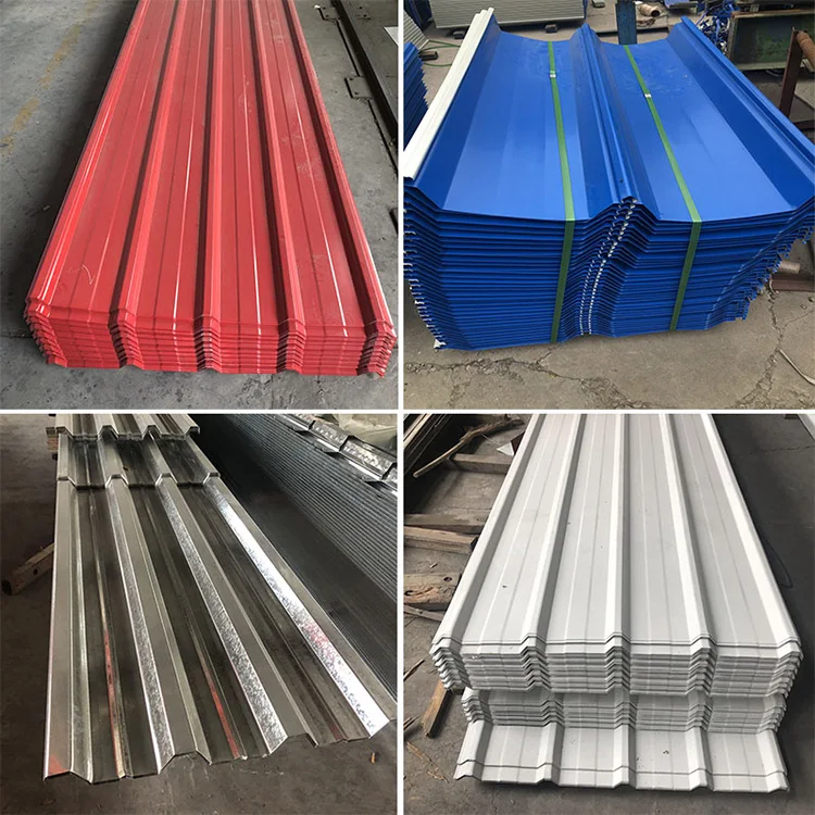 Zinc corrugated roofing sheet Color coated sheet Pre-painted steel roof tile sheet for Building Material