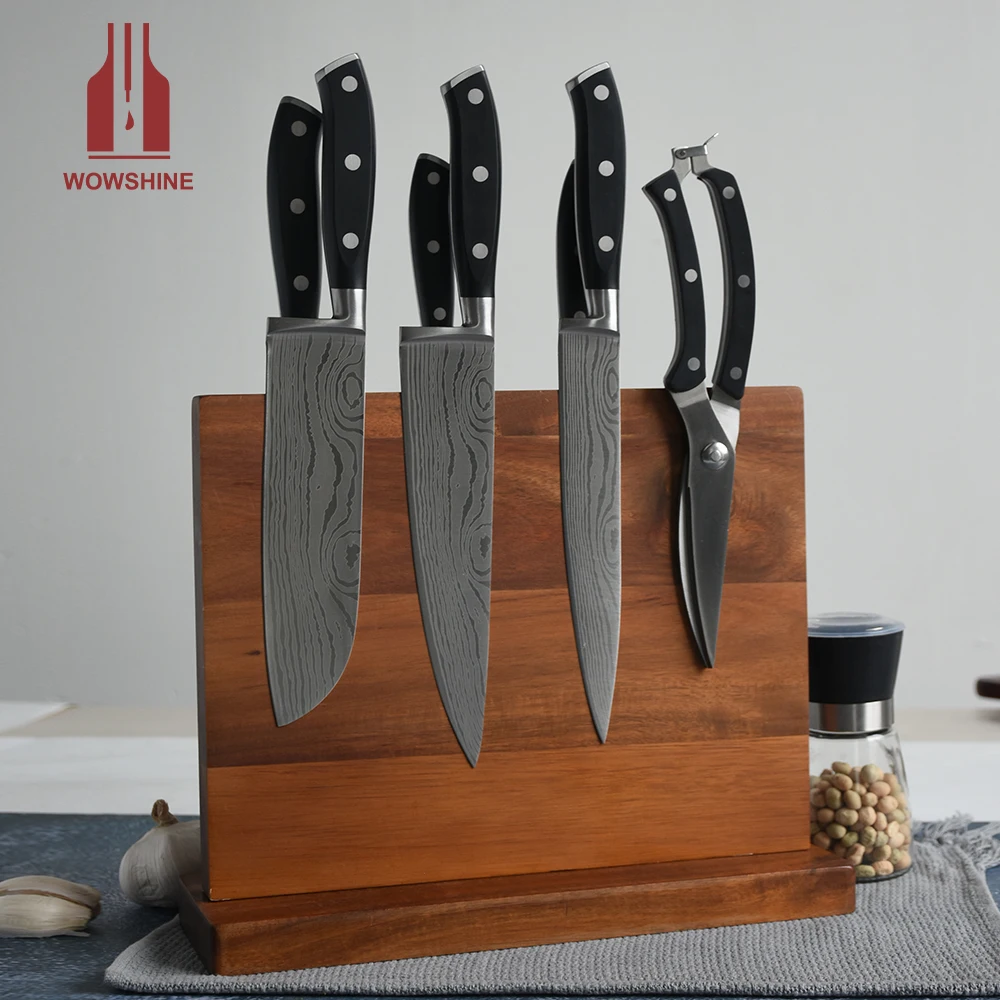 Home Kitchen Magnetic Knife Block Holder Rack Magnetic Stands With Strong Enhanced Magnets Multifunctional Storage Knife Holder