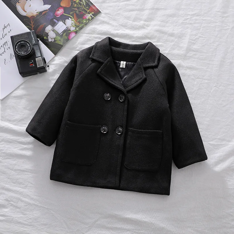 Boutique Fashion Winter Boy Handsome Trench Coat Medium Spring Autumn Outerwear Coat Windbreaker Top A0883