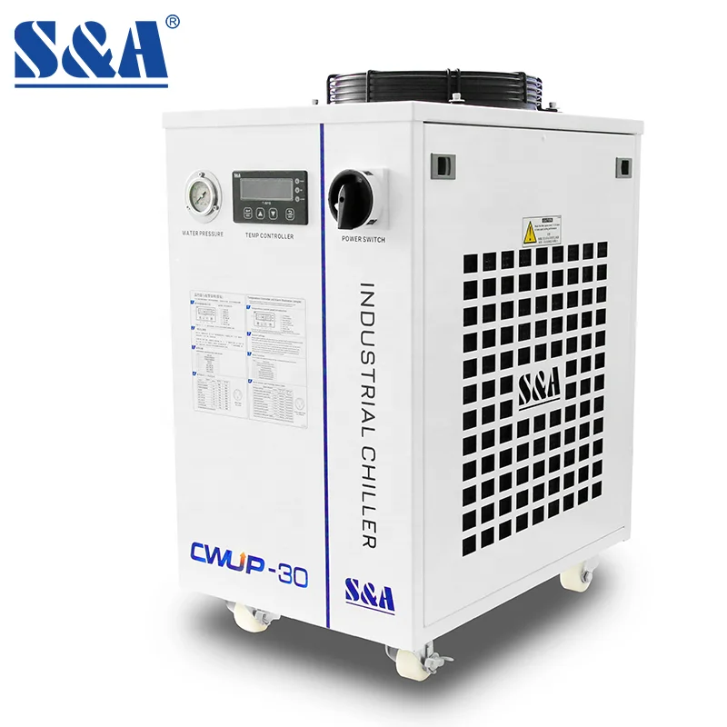 S & A CWUP-30 с воздушным охлаждением инвертор 2.48KW адсорбции промышленный охладитель воды с УФ лазерная система
